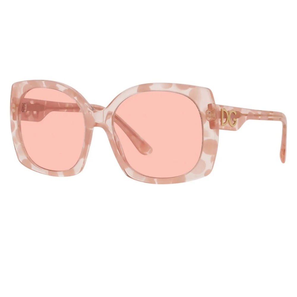 Dolce & Gabbana Blush Sunglasses with Gold Logo